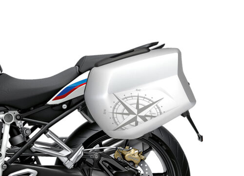 SIG 1249 BMW Touring Side Compass Silver Gloss Stickers Light White Left 02