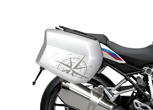 SIG 1249 BMW Touring Side Compass Silver Gloss Stickers Light White Right 02