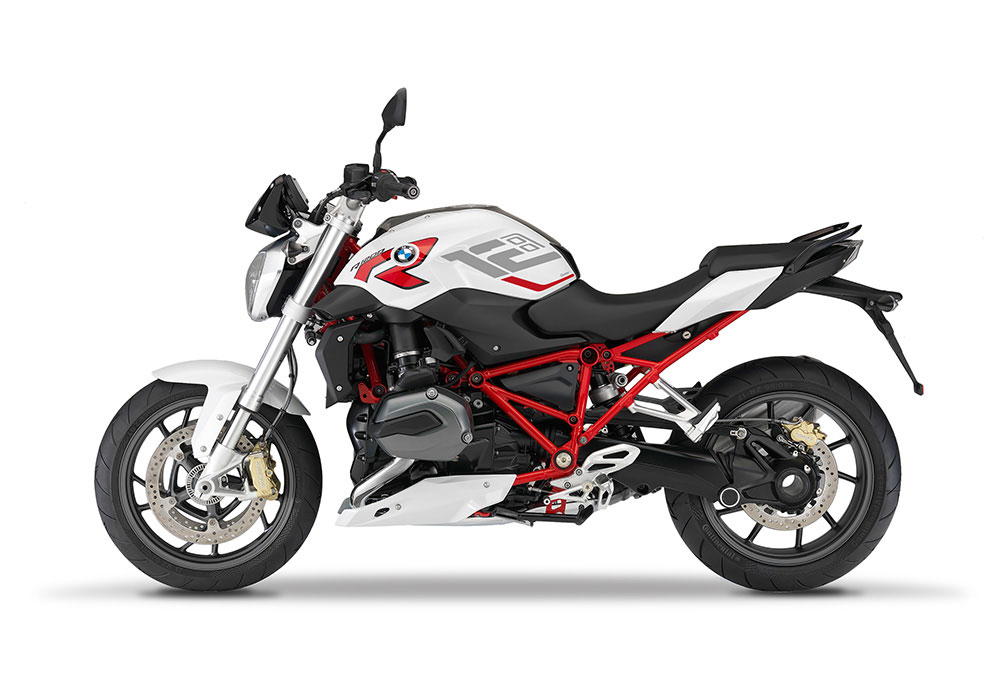 SIG 1256 01 BMW R1200R Raise Silver Red Stickers Light White Left