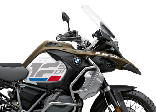 SIG 1268 02 BMW R1250GS Adv Raise Grey Red Blue Stickers Style Exclusive silver Tank Right 02