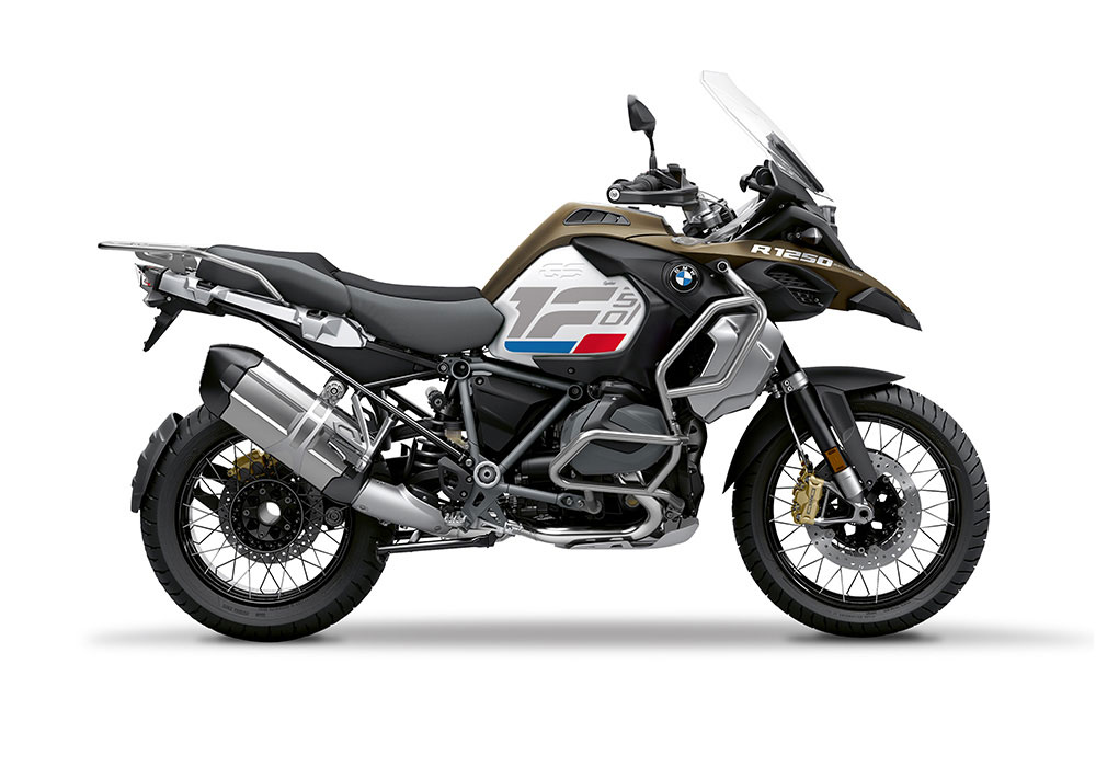 SIG 1268 02 BMW R1250GS Adv Raise Grey Red Blue Stickers Style Exclusive silver Tank Right