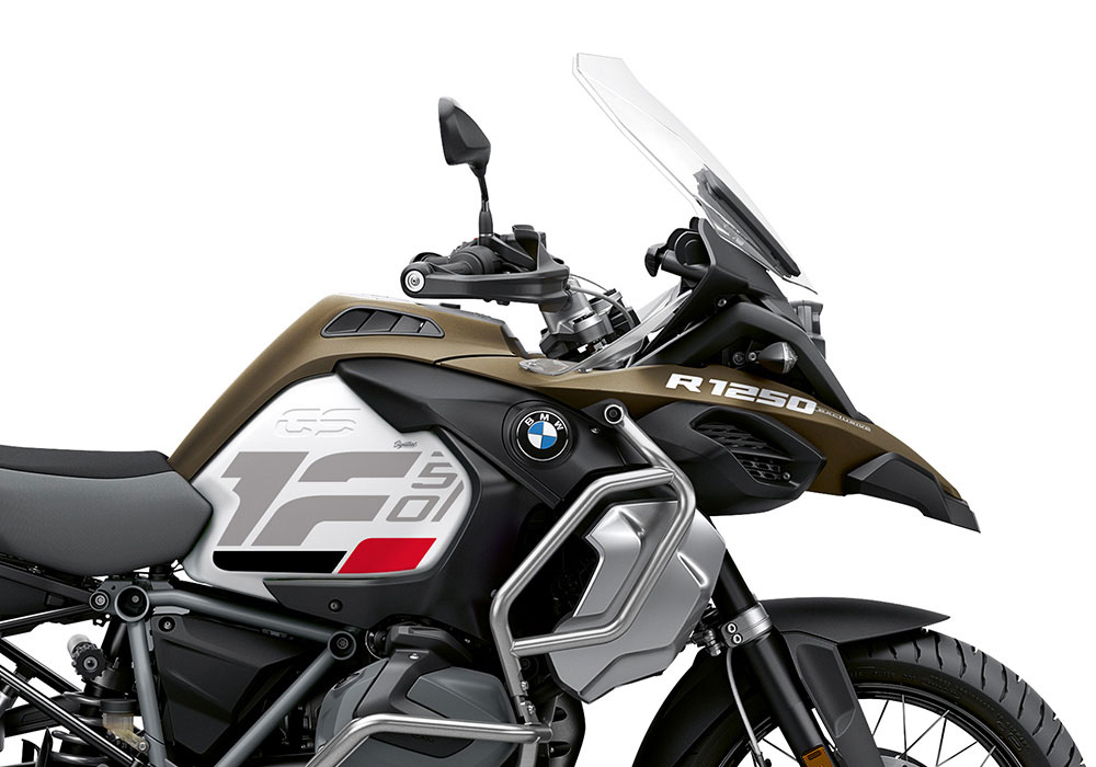 SIG 1269 02 BMW R1250GS Adv R Raise Grey Red Black Stickers Style Exclusive silver Tank Right 02