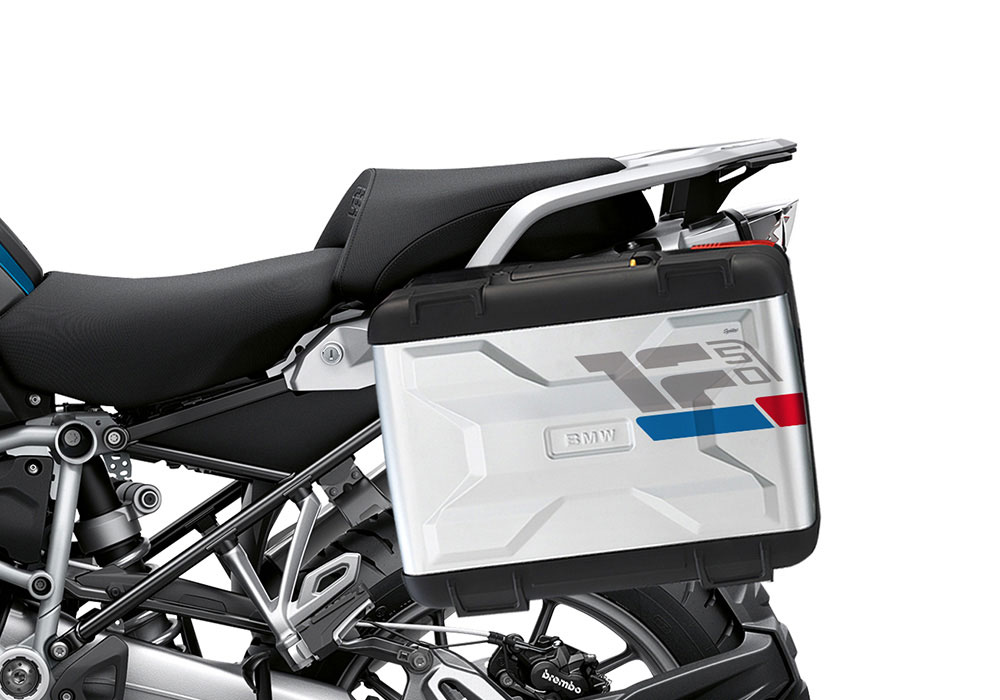 SIG 1276 BMW Vario Side Panniers Raise Grey Red Blue Stickers Left 02