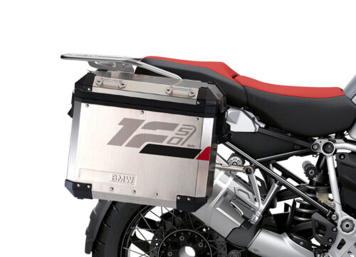 SIG 1281 BMW Aluminum Side Panniers Raise Grey Red Black Stickers Right 02