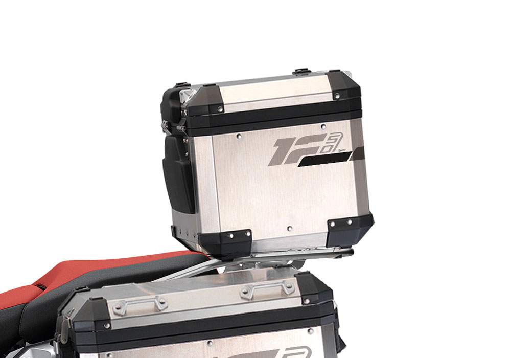 SIG 1290 BMW Aluminum Top Box Raise Grey Dark Grey Black Stickers left 02