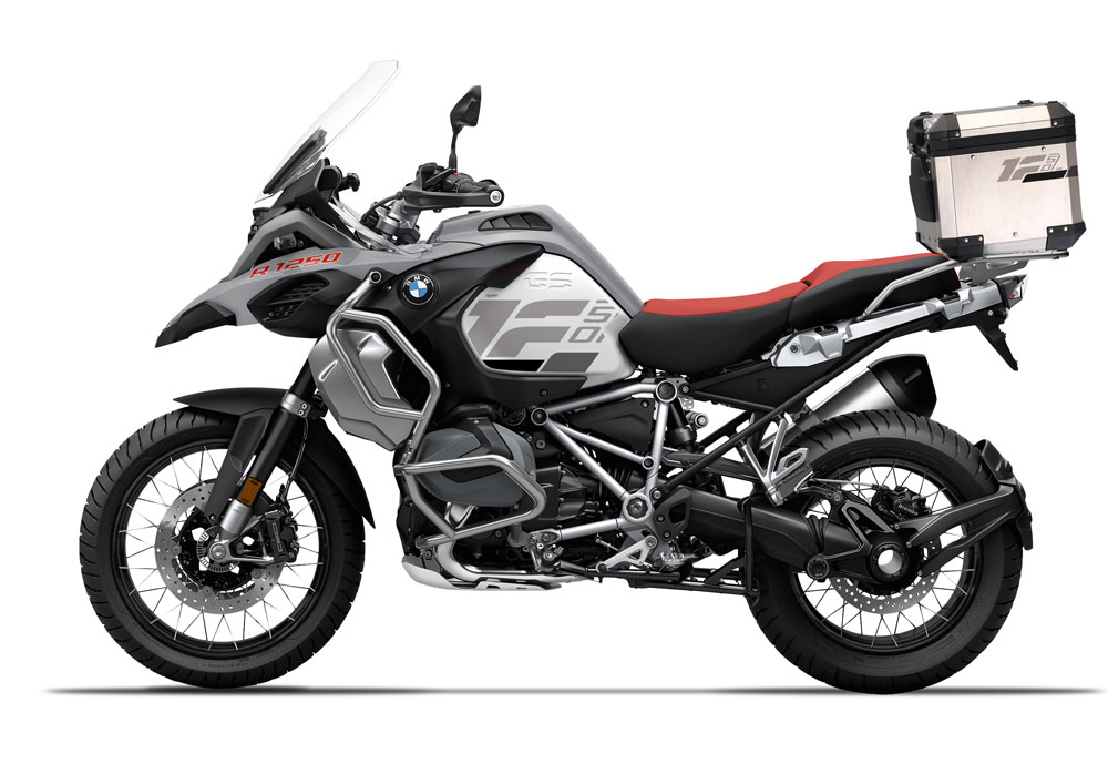 SIG 1290 BMW Aluminum Top Box Raise Grey Dark Grey Black Stickers left