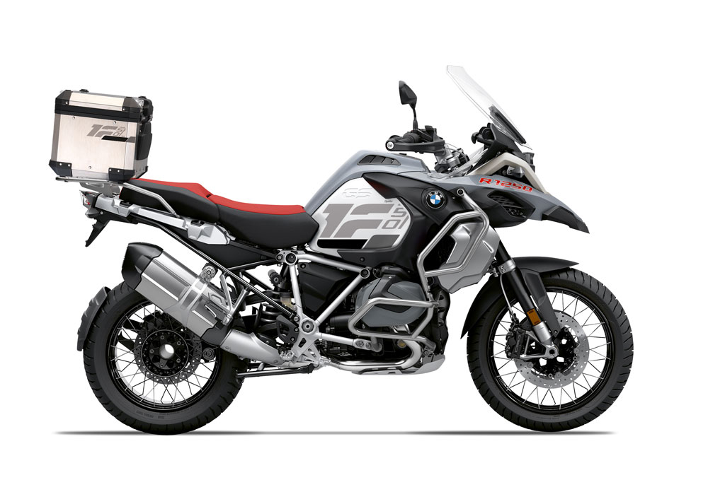 SIG 1290 BMW Aluminum Top Box Raise Grey Dark Grey Black Stickers right