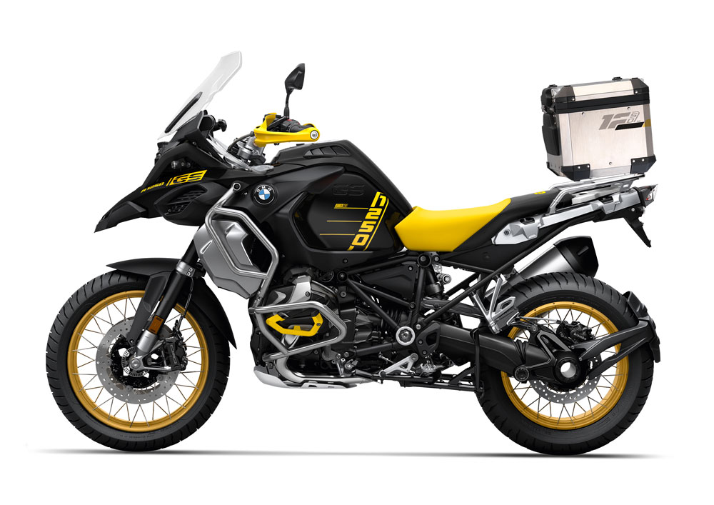 SIG 1291 BMW Aluminum Top Box Raise Grey Yellow Stickers Left