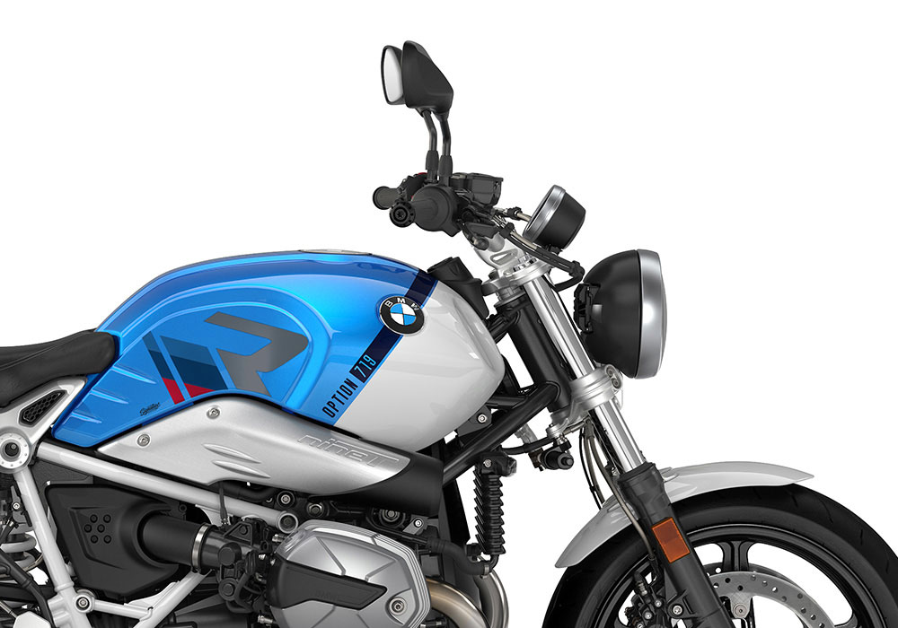 SIG 1300 02 BMW RnineT Pure R LINE Grey Msport Stickers Cosmic blue Metallic Right 02