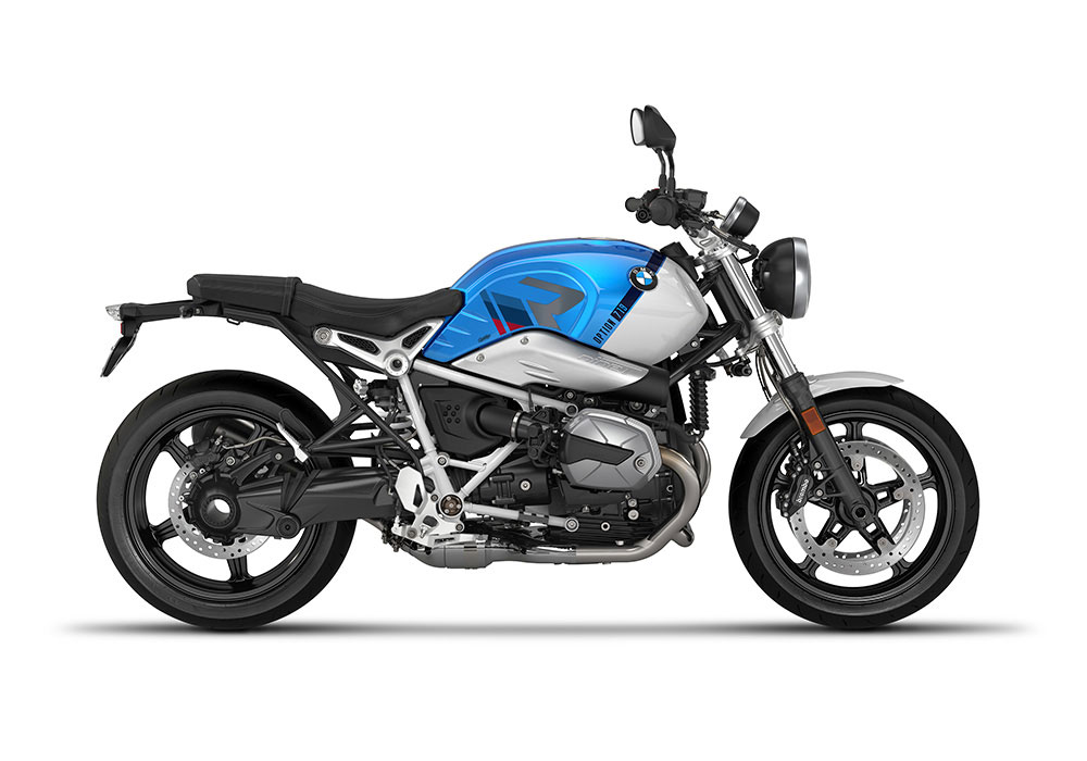 SIG 1300 02 BMW RnineT Pure R LINE Grey Msport Stickers Cosmic blue Metallic Right