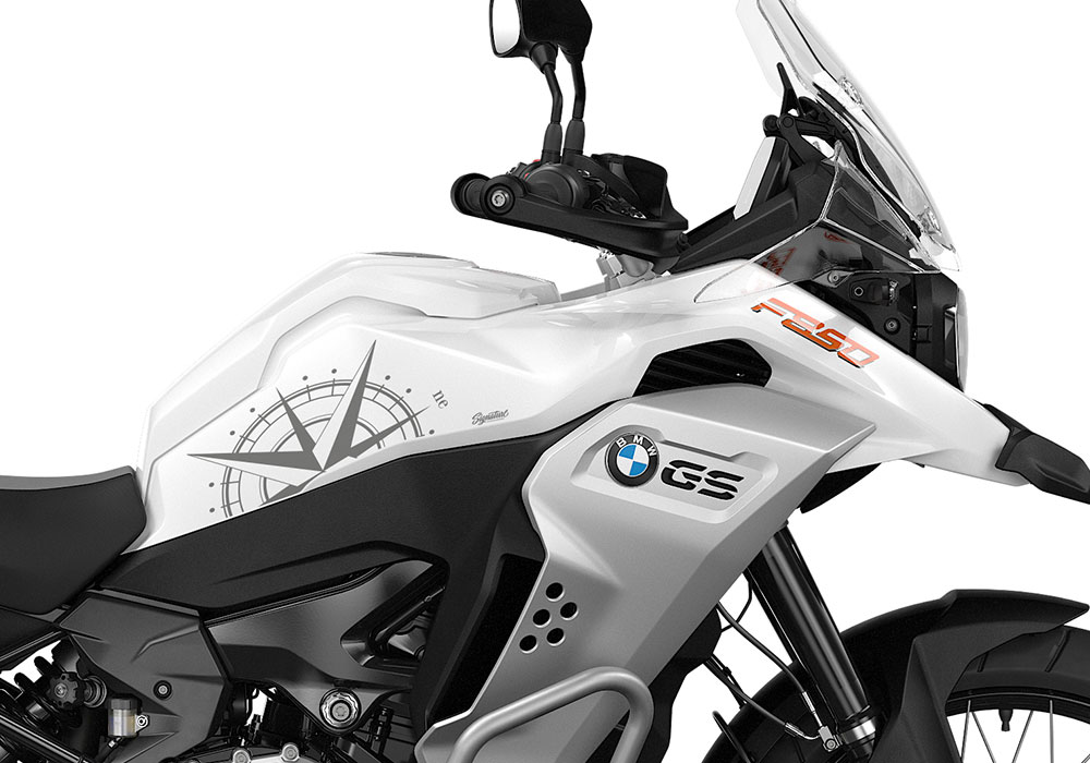 SIG 1378 BMW F850GS ADV Compass Stickers Light White Right 02