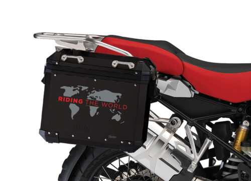 SIG 1384 BMW Aluminum Black Panniers The Globe Grey Red Right 02