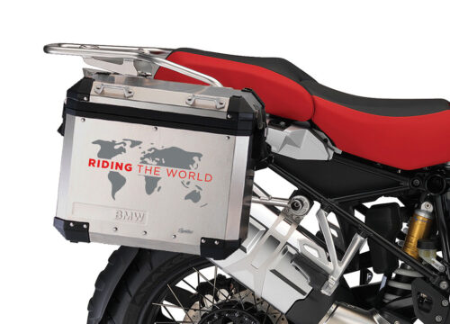 SIG 1384 BMW Aluminum Panniers The Globe Grey Red Right 02