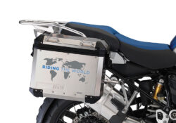SIG 1386 BMW Aluminum Panniers The Globe Grey Blue Right 02