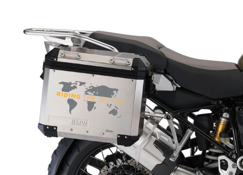SIG 1387 BMW Aluminum Panniers The Globe Grey Yellow Right 02