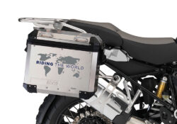SIG 1388 BMW Aluminum Panniers The Globe Grey Dark Blue Right 02
