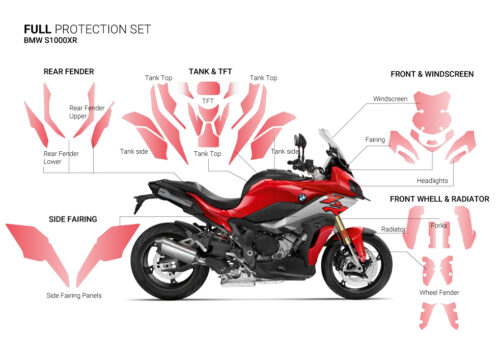 SIG 1408 BMW S1000XR Paint Protective Film Full Package Racing Red2