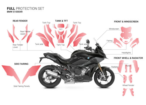 SIG 1408 BMW S1000XR Paint Protective Film Full Package Triple Black
