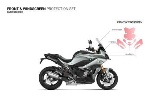 SIG 1412 BMW S1000XR Paint Protective Film Front Windscreen Ice Grey