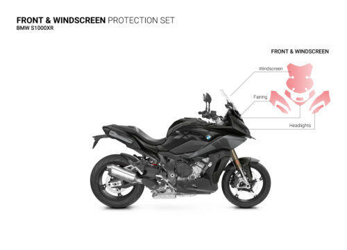 SIG 1412 BMW S1000XR Paint Protective Film Front Windscreen Triple Black