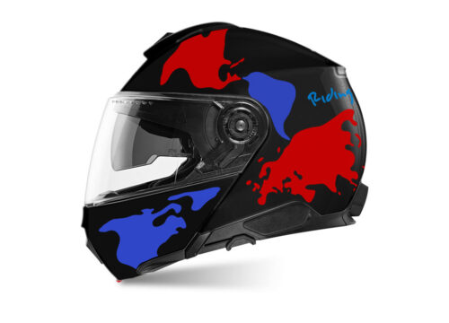 SIG 1457 Shuberth C5 Black Red Blue The Globe