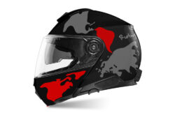 SIG 1459 Shuberth C5 Black The Globe Dark Silver Red