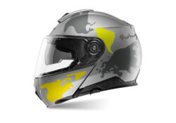 SIG 1468 Shuberth C5 Silver Gloss The Globe Dark Silver Yellow