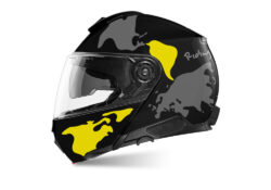 SIG 1458 Shuberth C5 Black The Globe Dark Silver Yellow