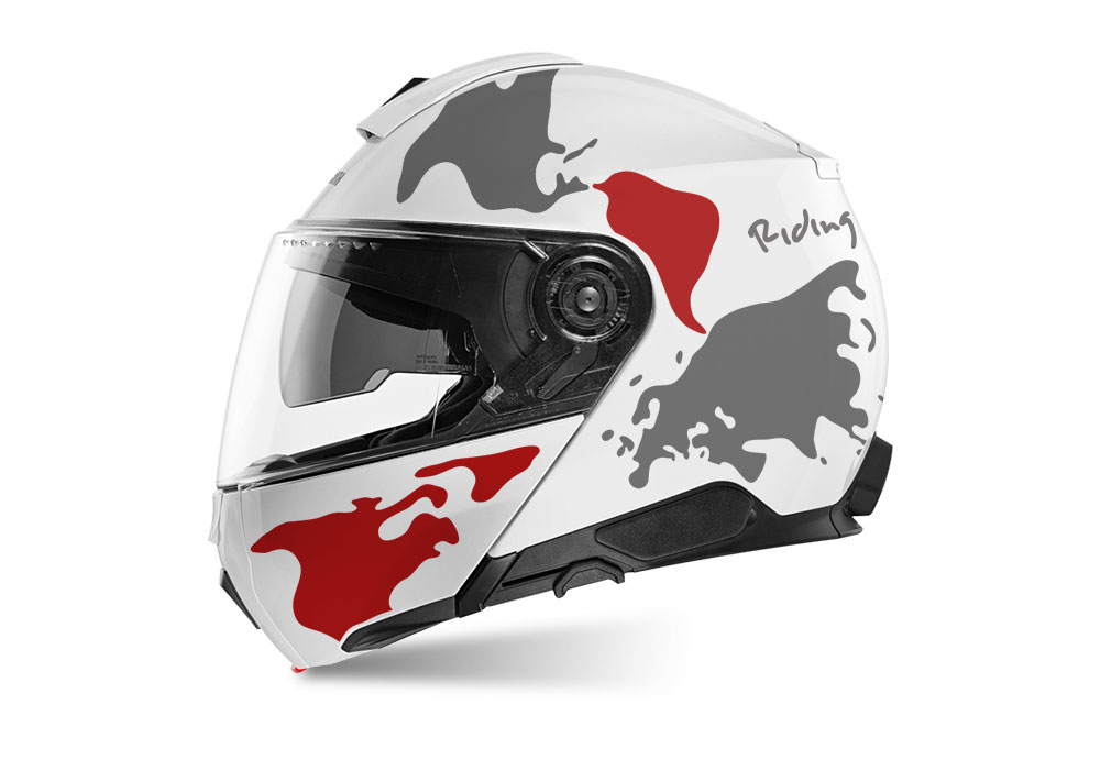 SIG 1459 Shuberth C5 White Dark Silver Red