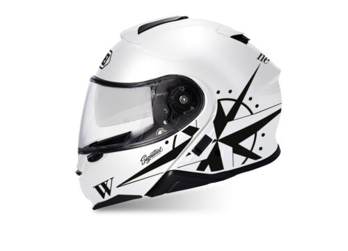 SIG 1467 Shoei Neotec II Compass White Helmet Black