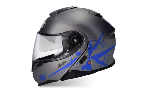SIG 1468 Shoei Neotec II Compass Deep Grey Helmet Blue