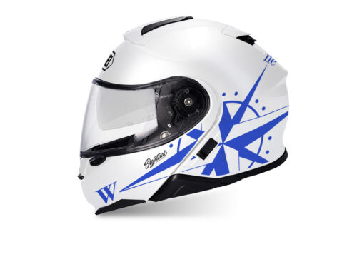 SIG 1468 Shoei Neotec II Compass White Helmet Blue