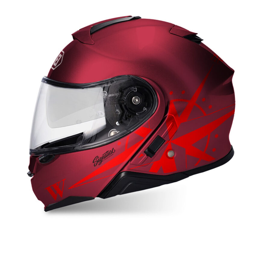 Shoei Neotec II (Red) Compass Red Stickers - Signature Custom Designs
