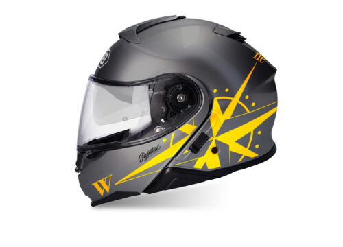 SIG 1471 Shoei Neotec II Compass Deep Grey Helmet Yellow