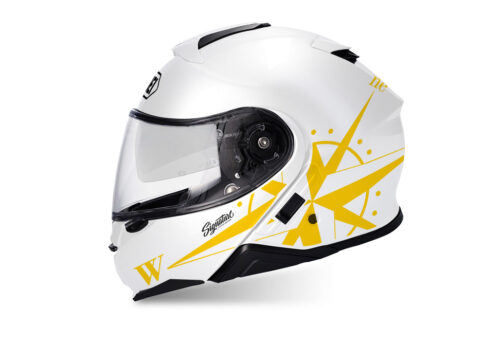SIG 1471 Shoei Neotec II Compass White Helmet Yellow
