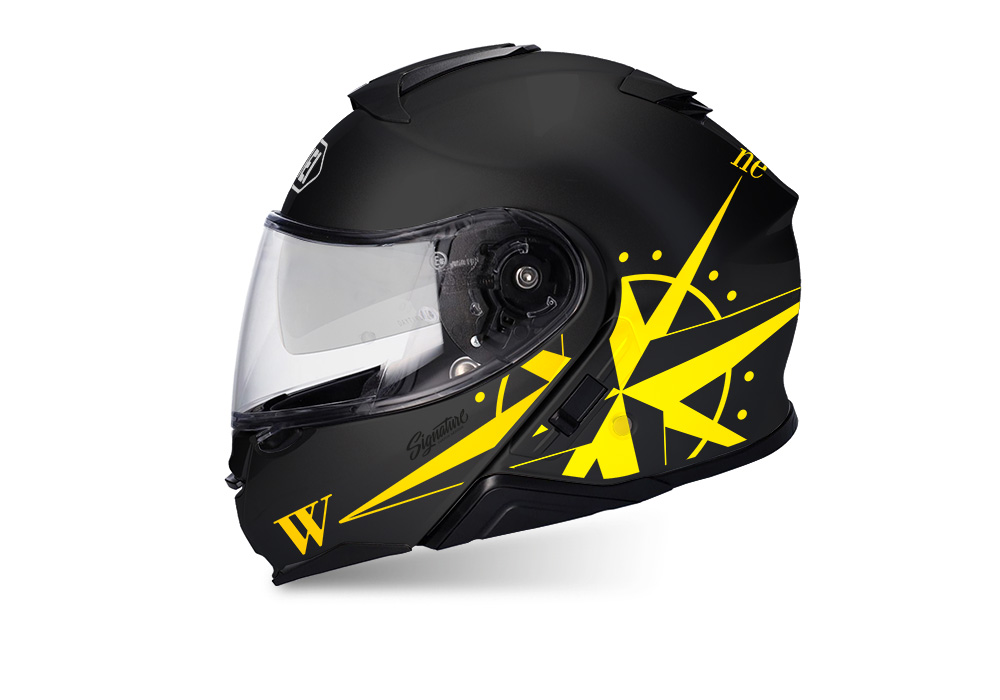 SIG 1494 Shoei Neotec II Compass Black Helmet Yellow