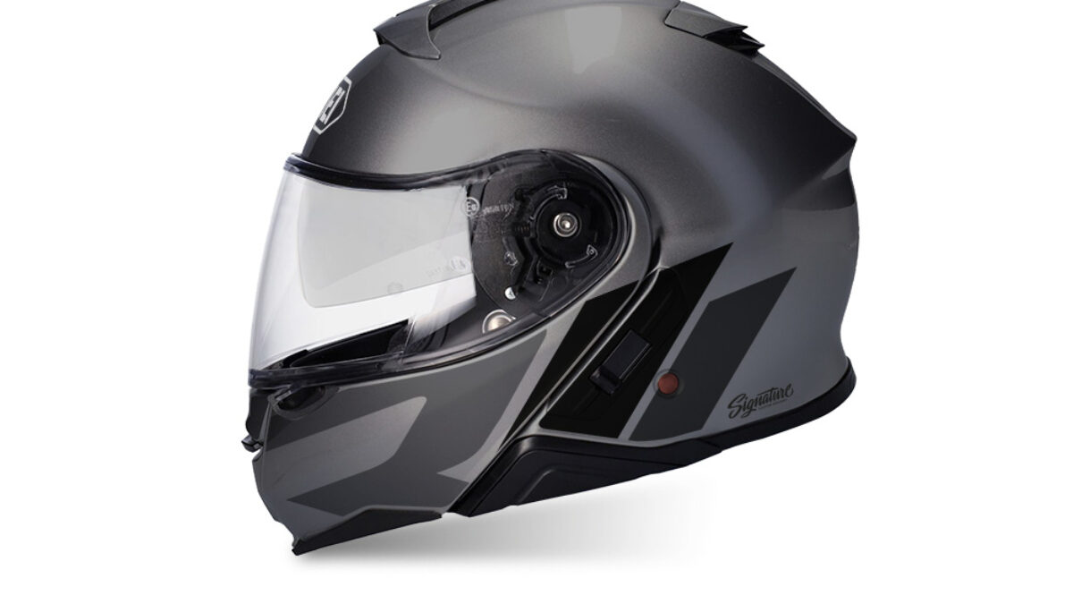 Shoei Neotec II (Grey) R-Line Grey & Black Stickers - Signature