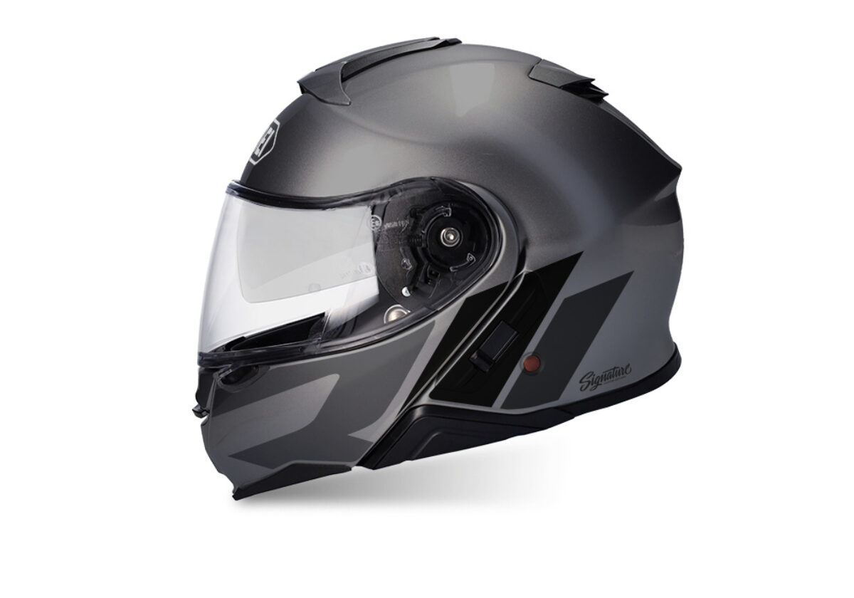 Shoei Neotec II (Grey) R-Line Grey & Black Stickers - Signature