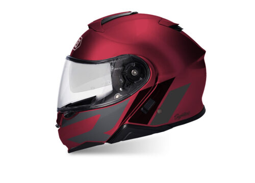 SIG 1495 Shoei Neotec II R Line Wine Red Helmet Grey Variations