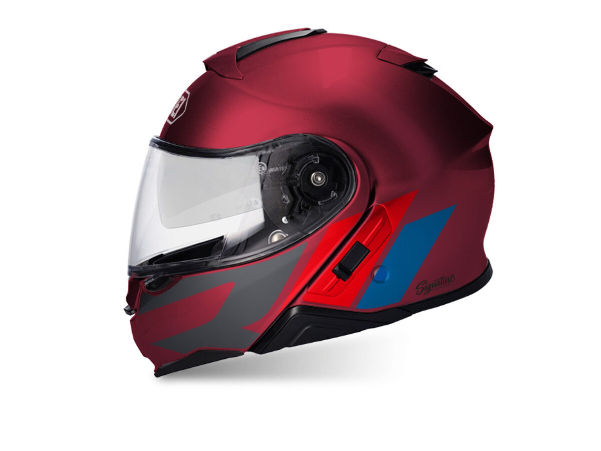 SHOEI NEOTEC2 ワインレッド スモークミラー SENA SR2 SIG-1496-Shoei-Neotec-II-R-
