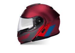 SIG 1496 Shoei Neotec II R Line Wine Red Helmet Red Blue