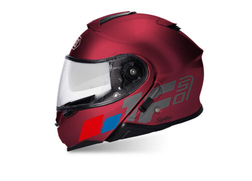 SIG 1498 Shoei Neotec II Wine Red Raise Red Blue