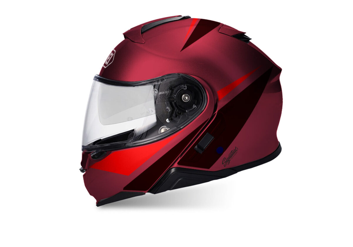 Shoei Neotec II (Red) Vivo Red & Black Stickers - Signature Custom