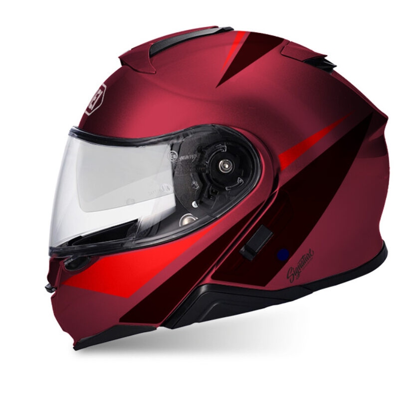 Shoei Neotec II (Red) Vivo Red & Black Stickers - Signature