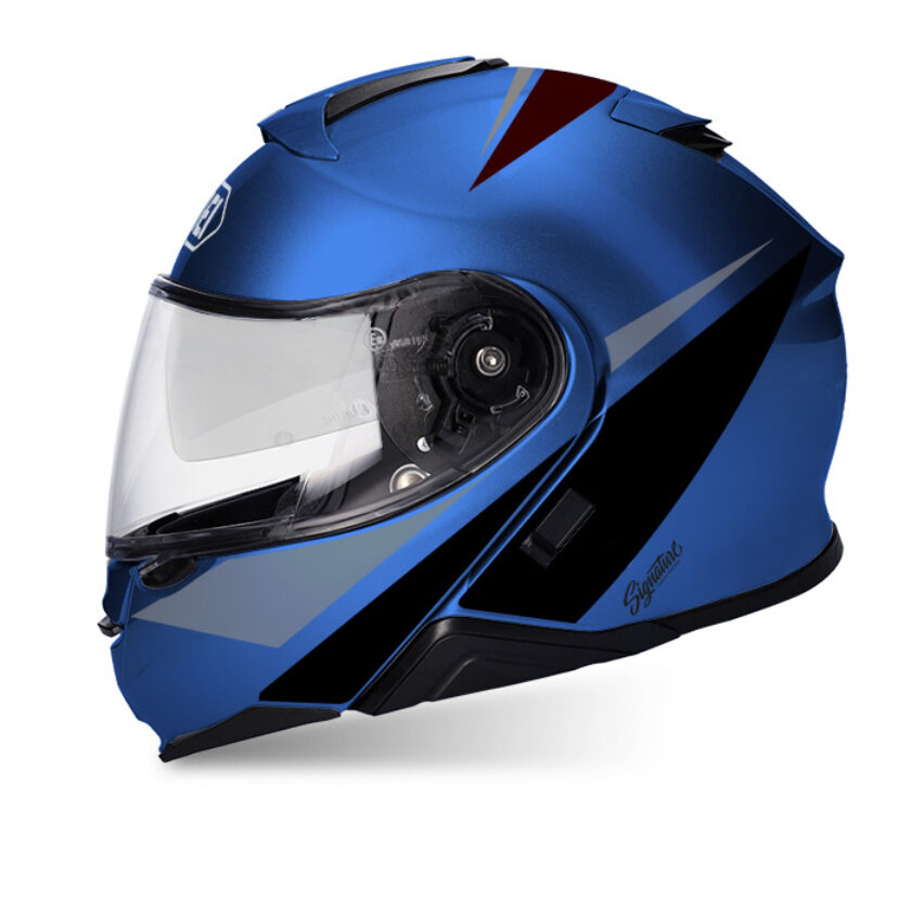 Shoei Neotec II (Blue) Vivo Grey & Black Stickers - Signature