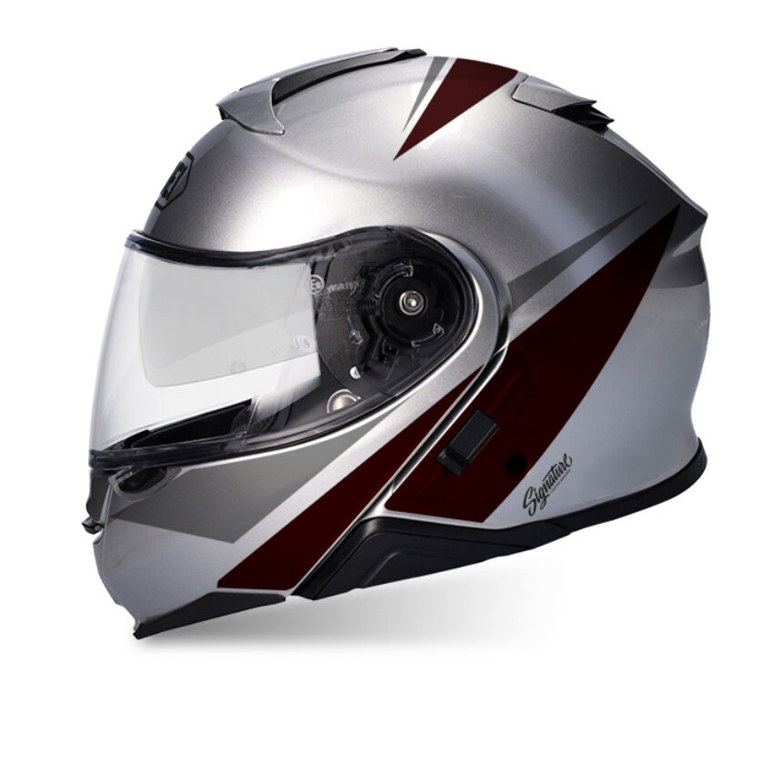 Shoei Neotec II (Silver) Vivo Grey & Black Stickers - Signature