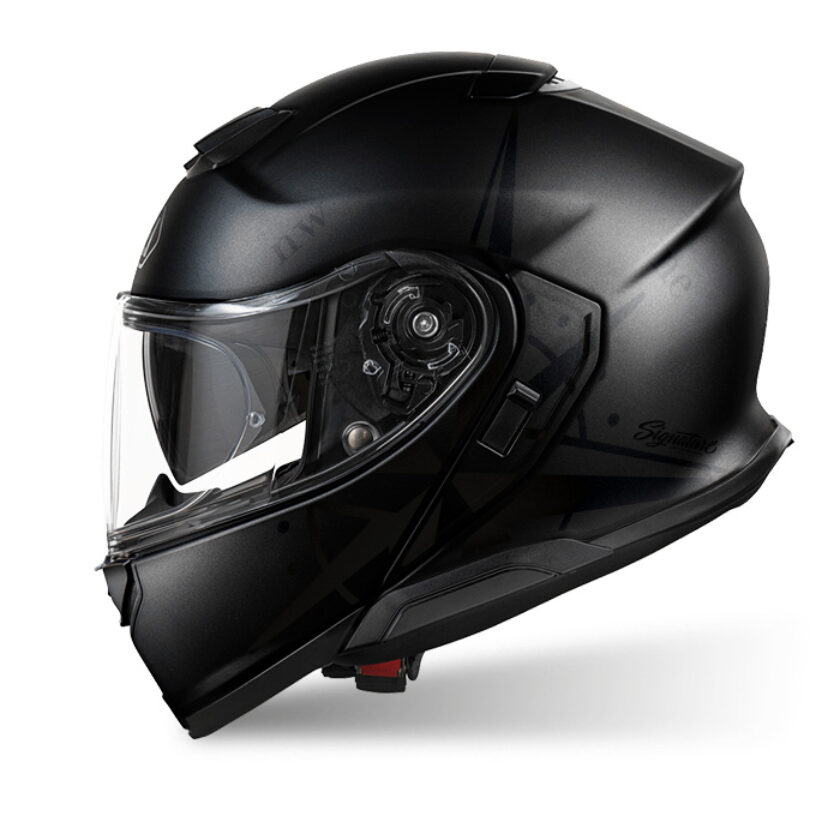 Shoei Neotec 3 (Black) Compass Black Stickers - Signature Custom