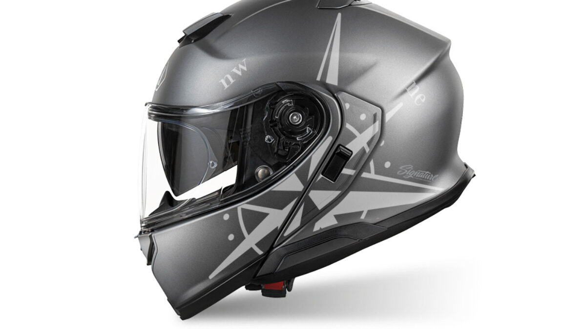 Shoei Neotec 3 (Grey) Compass Silver Stickers - Signature Custom