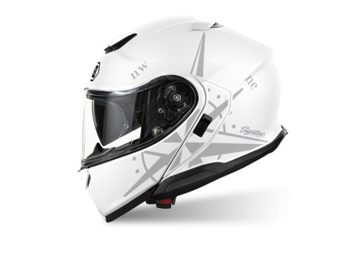 SIG 1518 Shoei Neotec III White Compass Silver