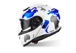 SIG 1522 Shoei Neotec 3 White The Globe Blue & Grey